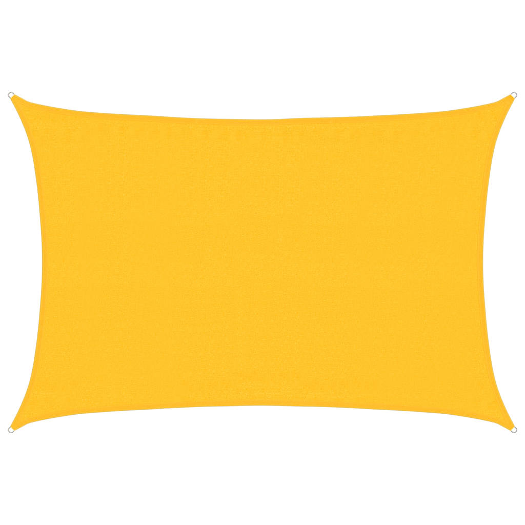 Voile d'ombrage 160 g/m² rectangulaire jaune 3,5x5 m PEHD