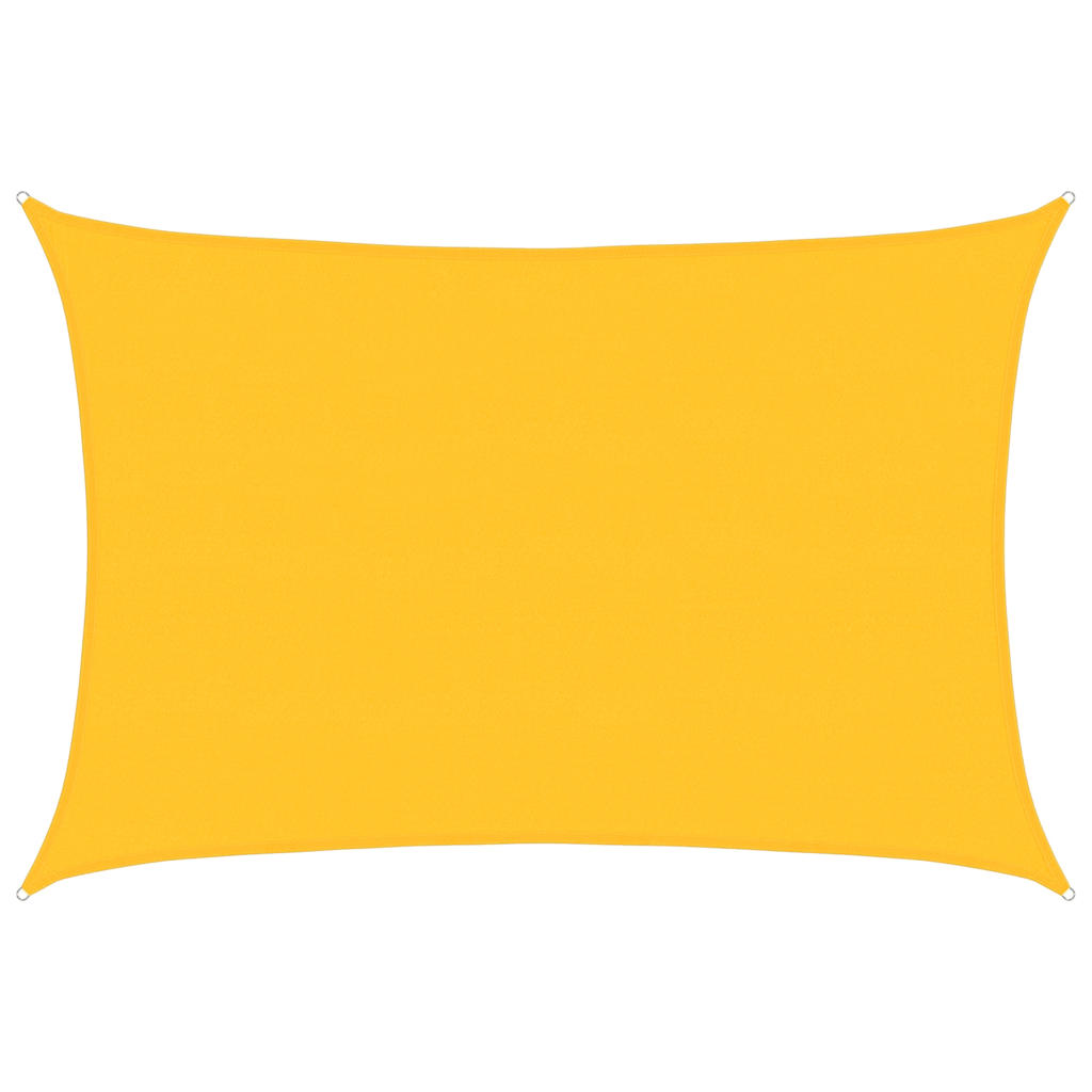 Voile d'ombrage 160 g/m² rectangulaire jaune 5x6 m PEHD