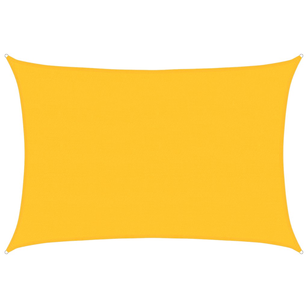 Voile d'ombrage 160 g/m² rectangulaire jaune 5x7 m PEHD