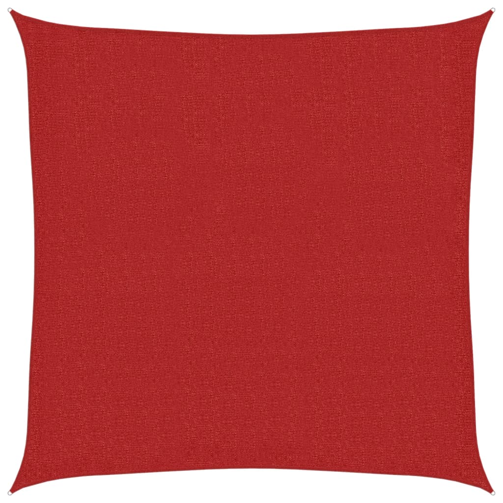 Voile d'ombrage 160 g/m² Rouge 2x2 m PEHD