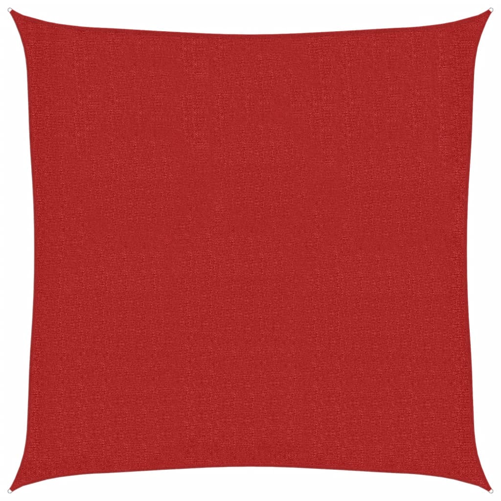 Voile d'ombrage 160 g/m² Rouge 2,5x2,5 m PEHD