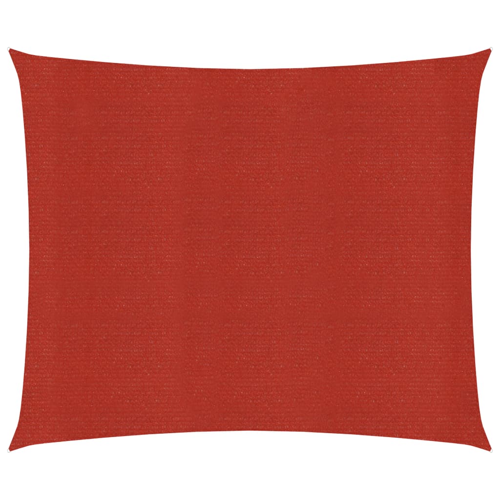 Voile d'ombrage 160 g/m² Rouge 4x4 m PEHD