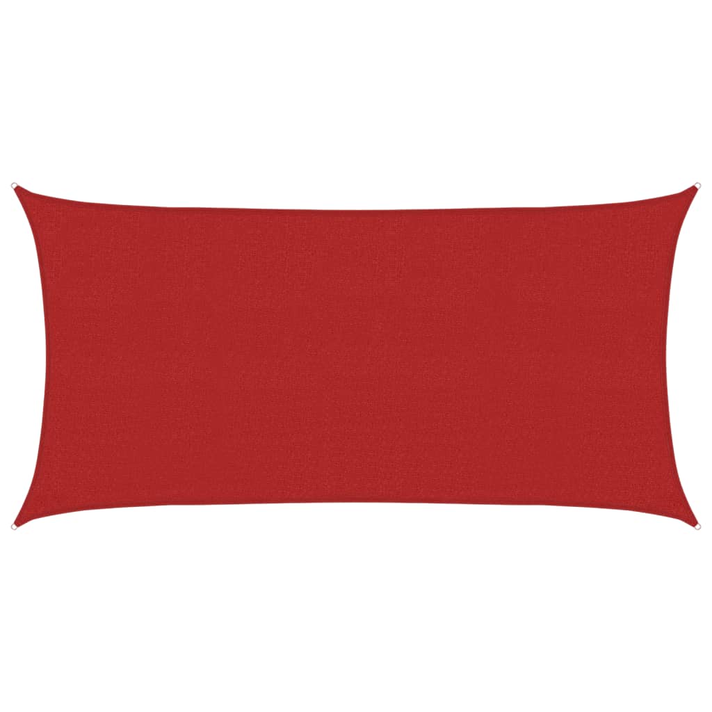 Voile d'ombrage 160 g/m² Rouge 2x4 m PEHD