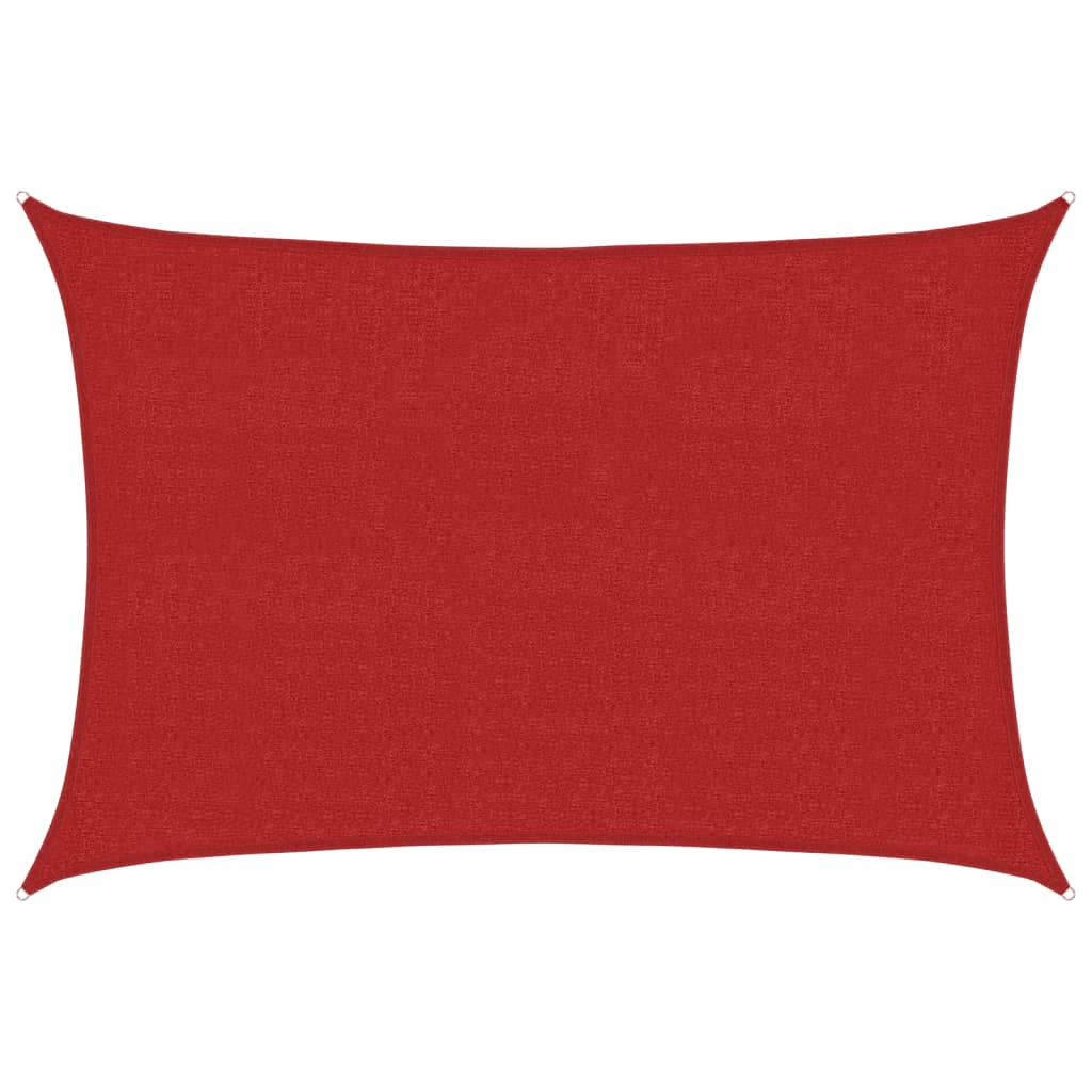 Voile d'ombrage 160 g/m² Rouge 2,5x3,5 m PEHD