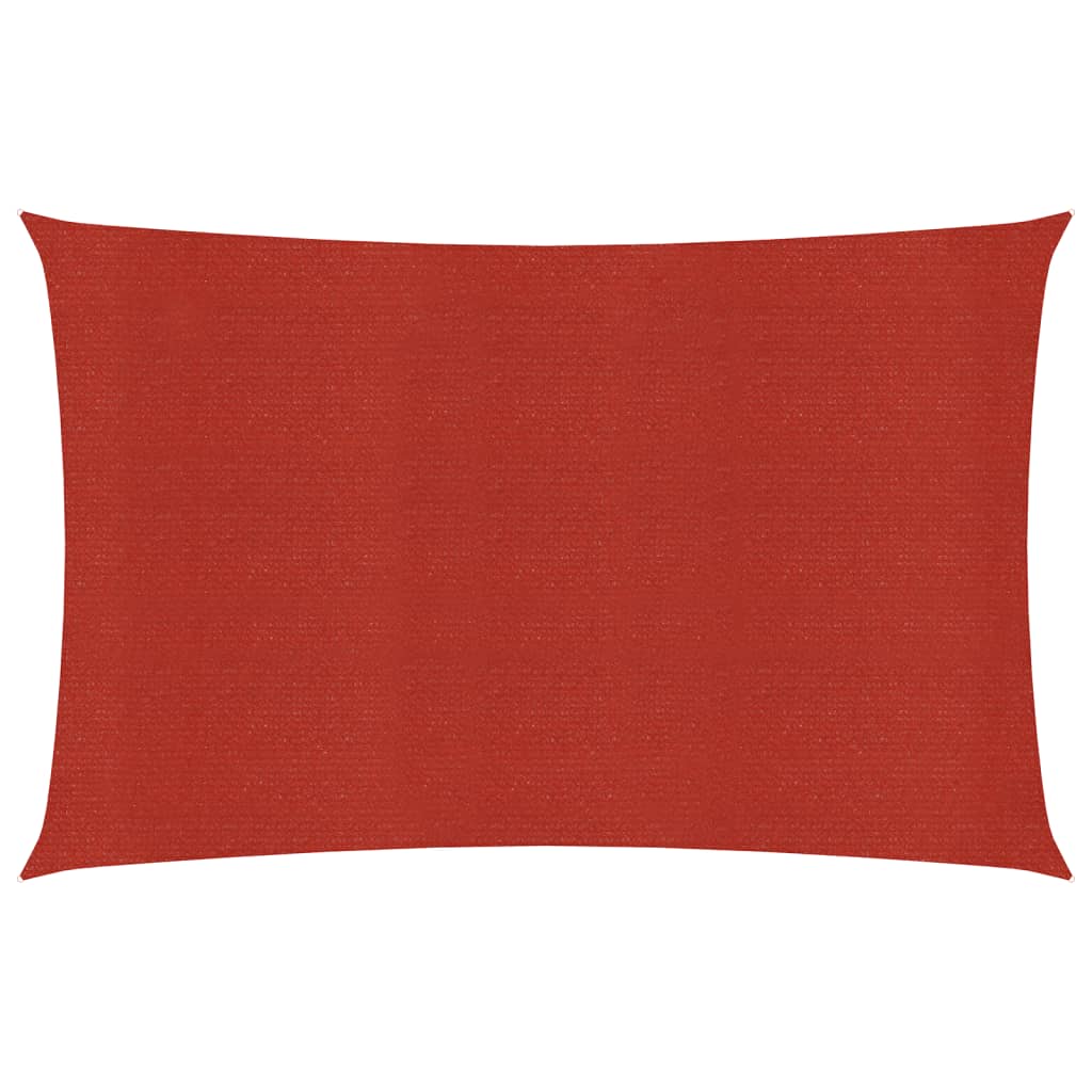 Voile d'ombrage 160 g/m² Rouge 2,5x4,5 m PEHD