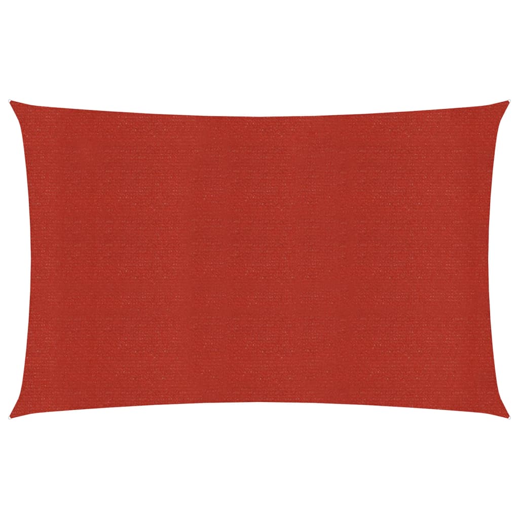 Voile d'ombrage 160 g/m² Rouge 2,5x5 m PEHD