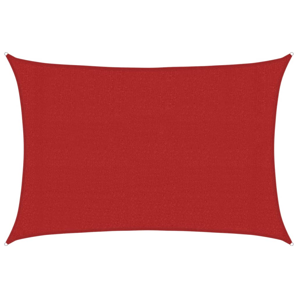 Voile d'ombrage 160 g/m² Rouge 3x4 m PEHD