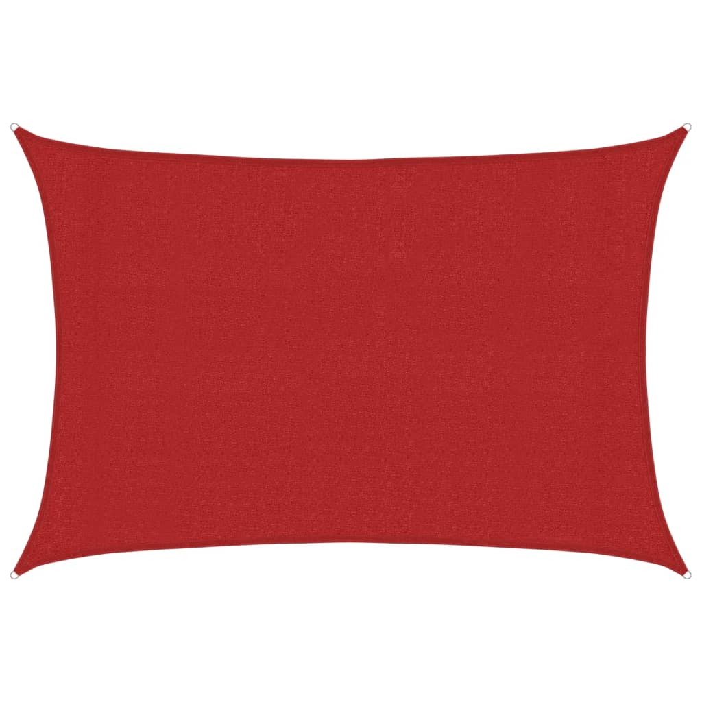 Voile d'ombrage 160 g/m² Rouge 3x4,5 m PEHD