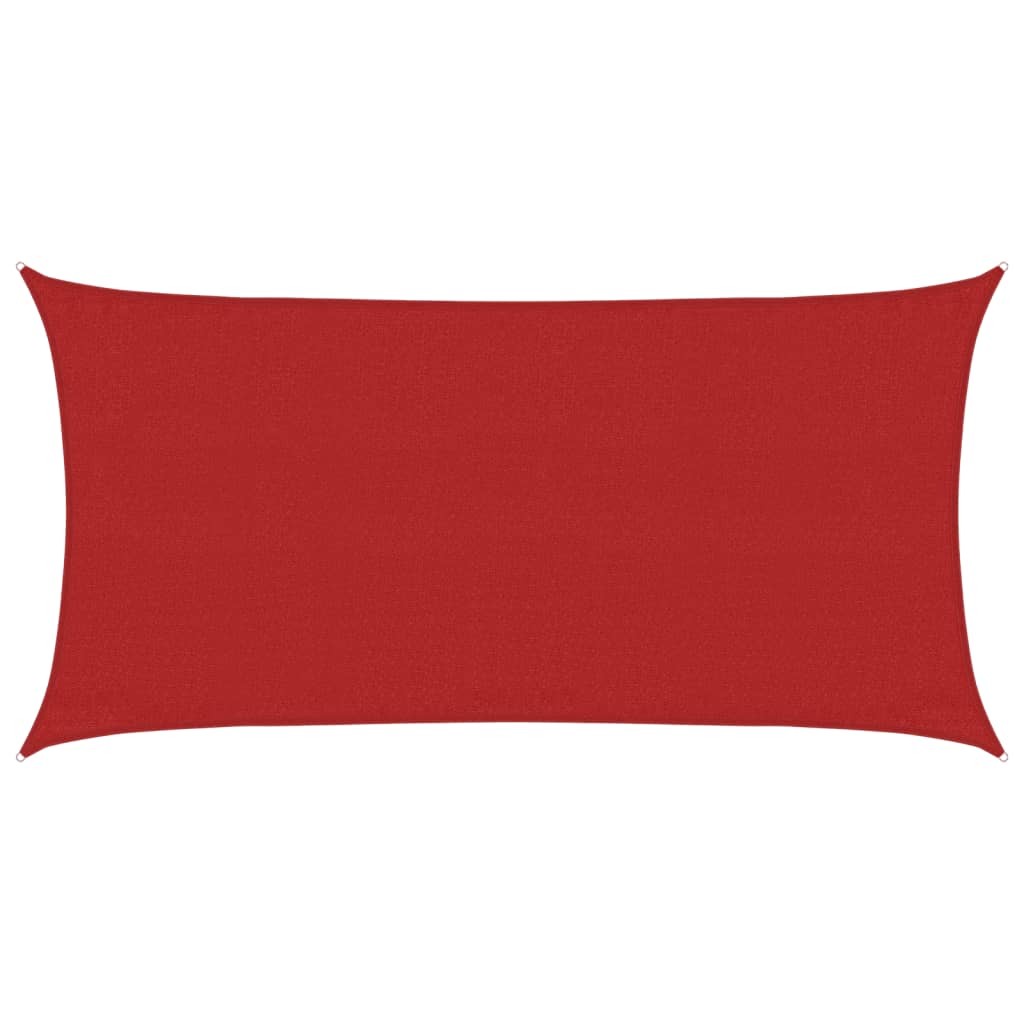 Voile d'ombrage 160 g/m² Rouge 3x6 m PEHD