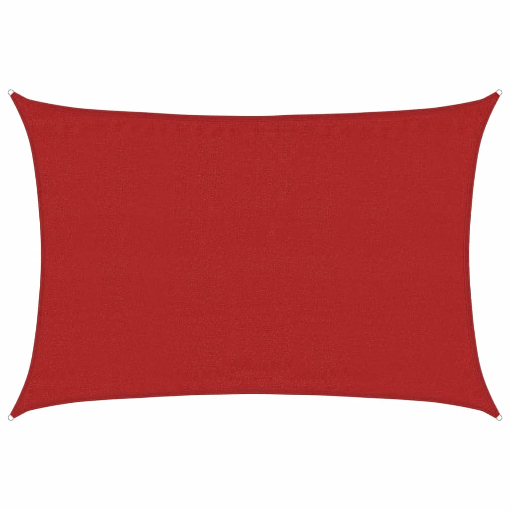 Voile d'ombrage 160 g/m² Rouge 3,5x5 m PEHD