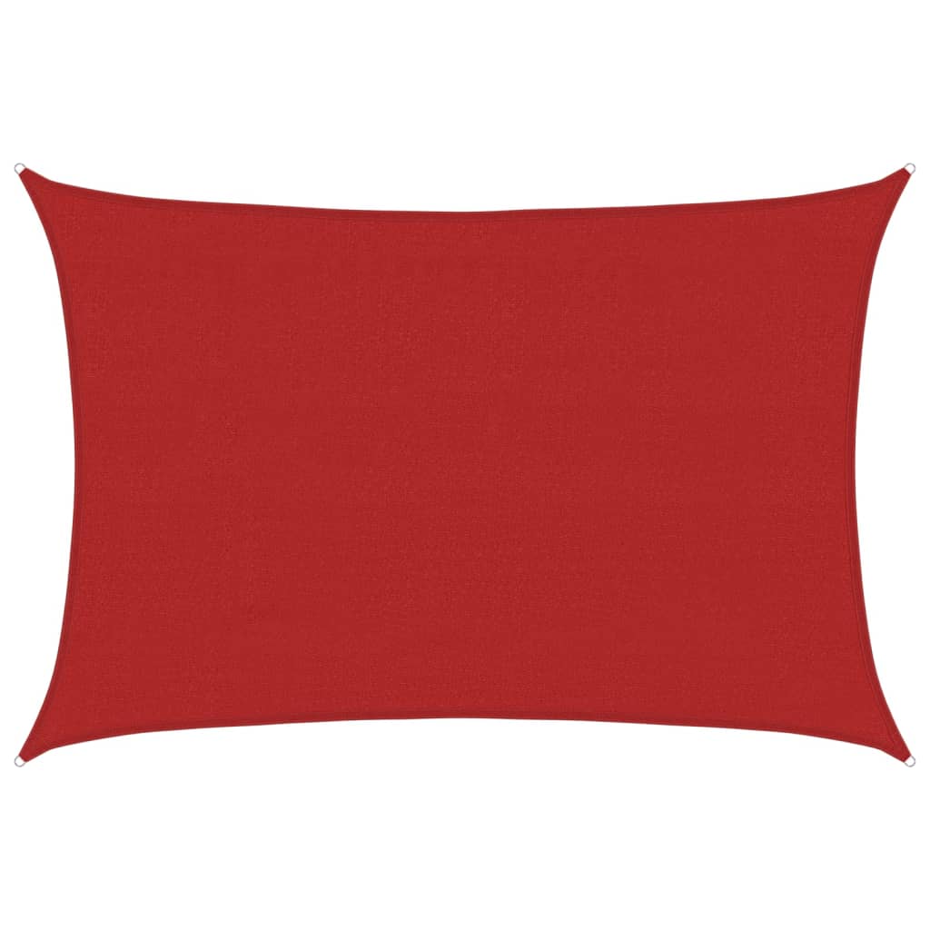 Voile d'ombrage 160 g/m² Rouge 4x5 m PEHD