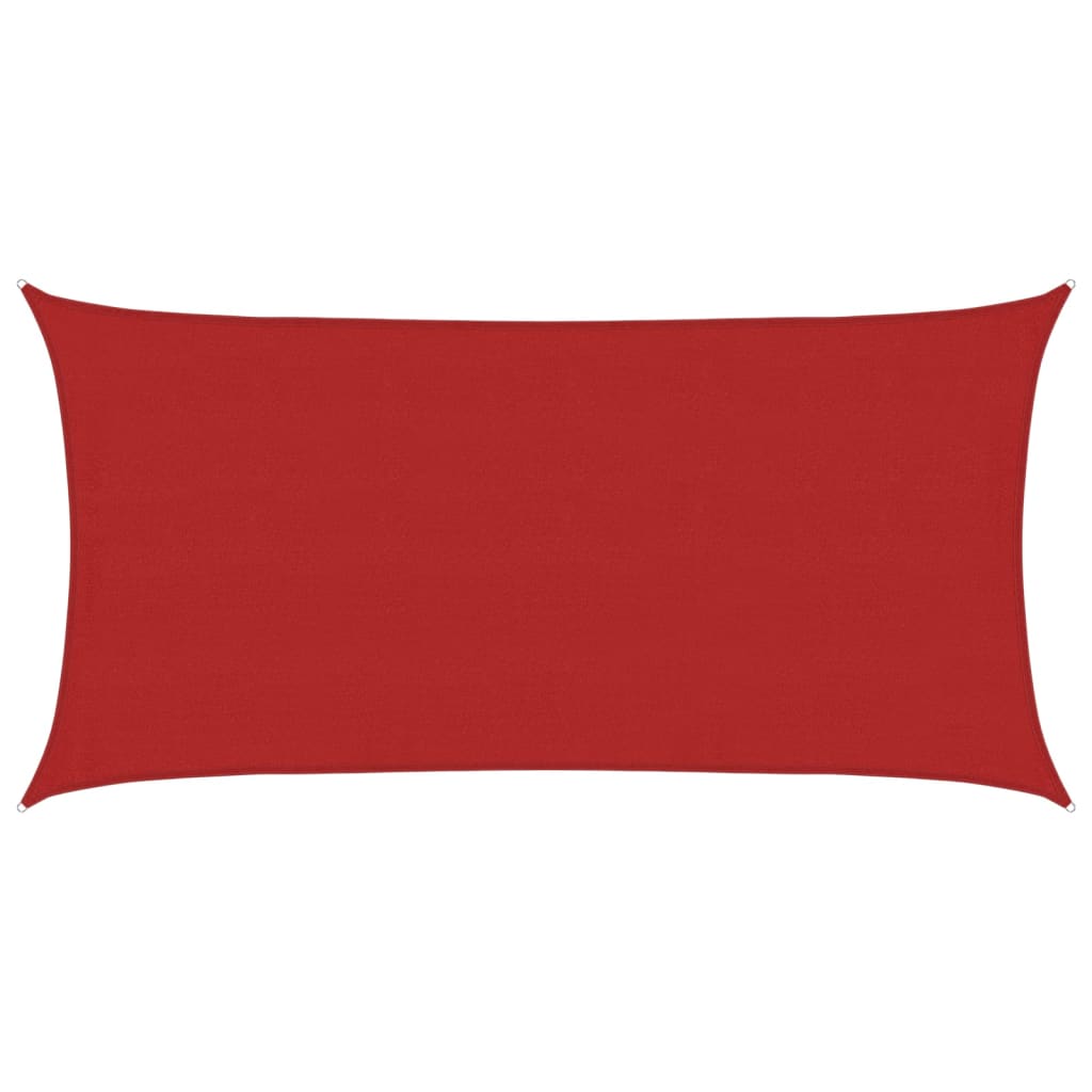 Voile d'ombrage 160 g/m² Rouge 4x7 m PEHD