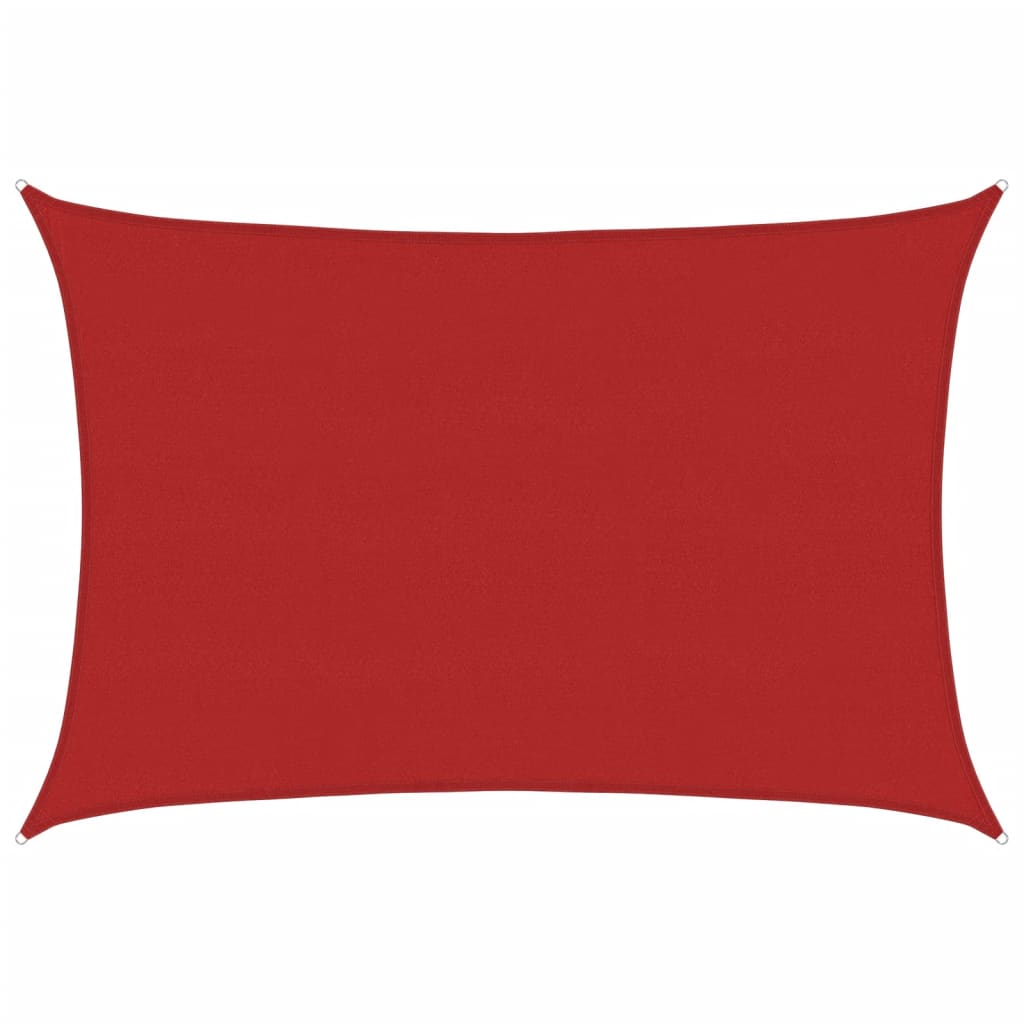 Voile d'ombrage 160 g/m² Rouge 5x7 m PEHD