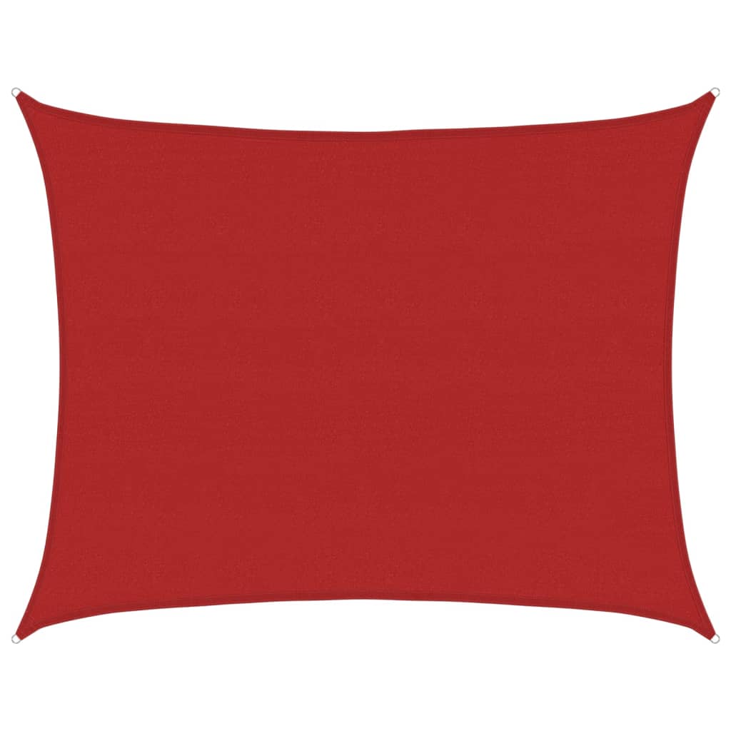 Voile d'ombrage 160 g/m² Rouge 6x8 m PEHD