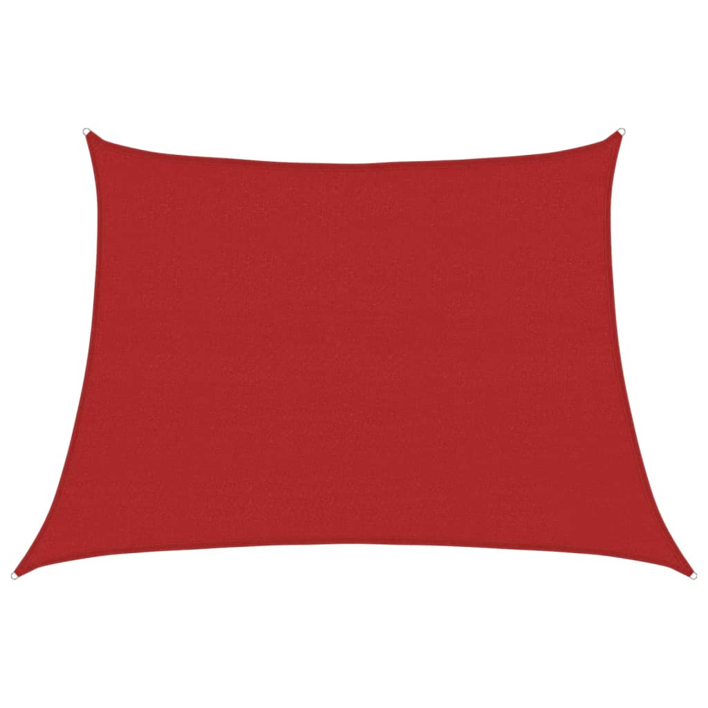 Voile d'ombrage 160 g/m² Rouge 4/5x3 m PEHD