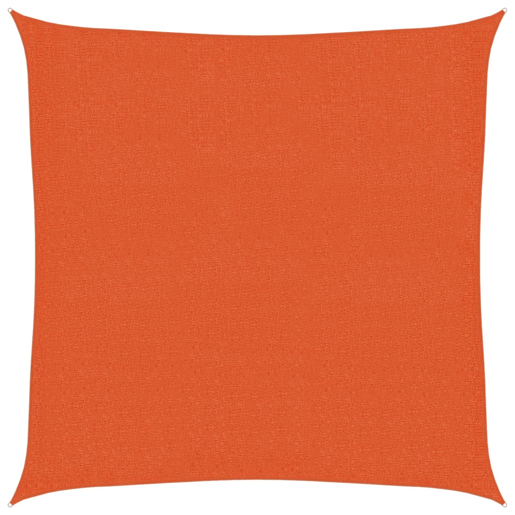 Voile d'ombrage 160 g/m² Orange 2,5x2,5 m PEHD