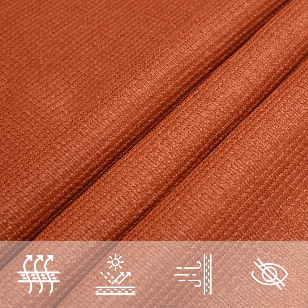 Voile d'ombrage 160 g/m² Orange 2,5x2,5 m PEHD