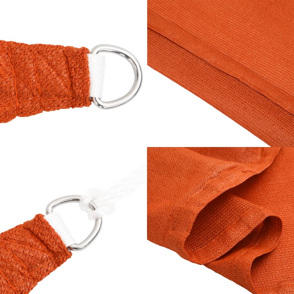 Voile d'ombrage 160 g/m² Orange 2,5x2,5 m PEHD