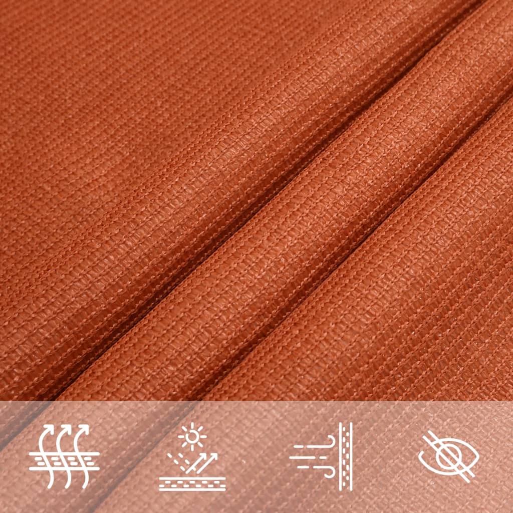 Voile d'ombrage 160 g/m² Orange 3x3 m PEHD