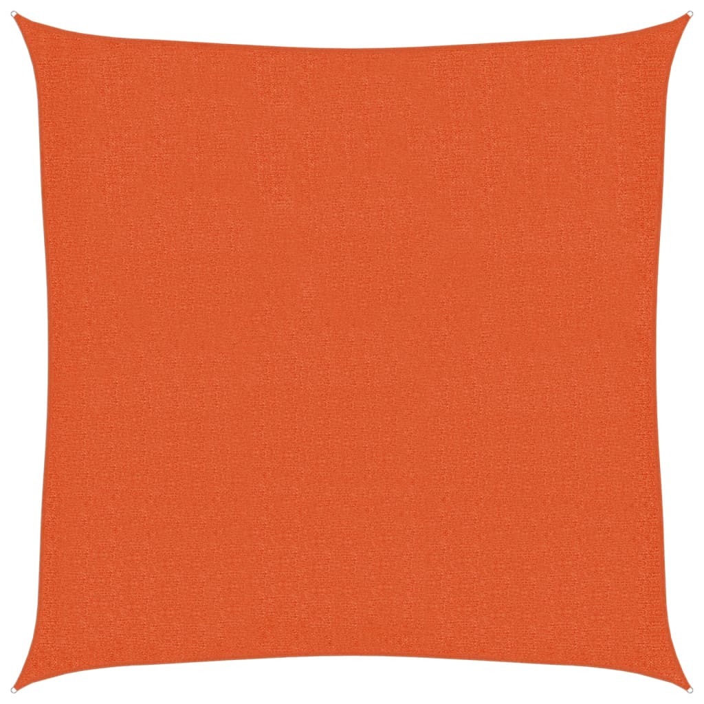 Voile d'ombrage 160 g/m² Orange 3,6x3,6 m PEHD