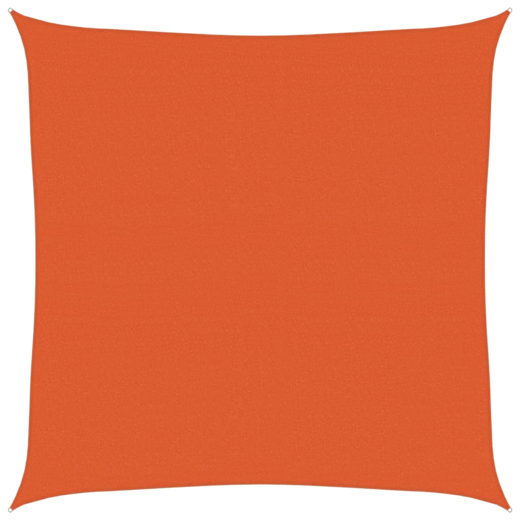 Voile d'ombrage 160 g/m² carré orange 4x4 m PEHD