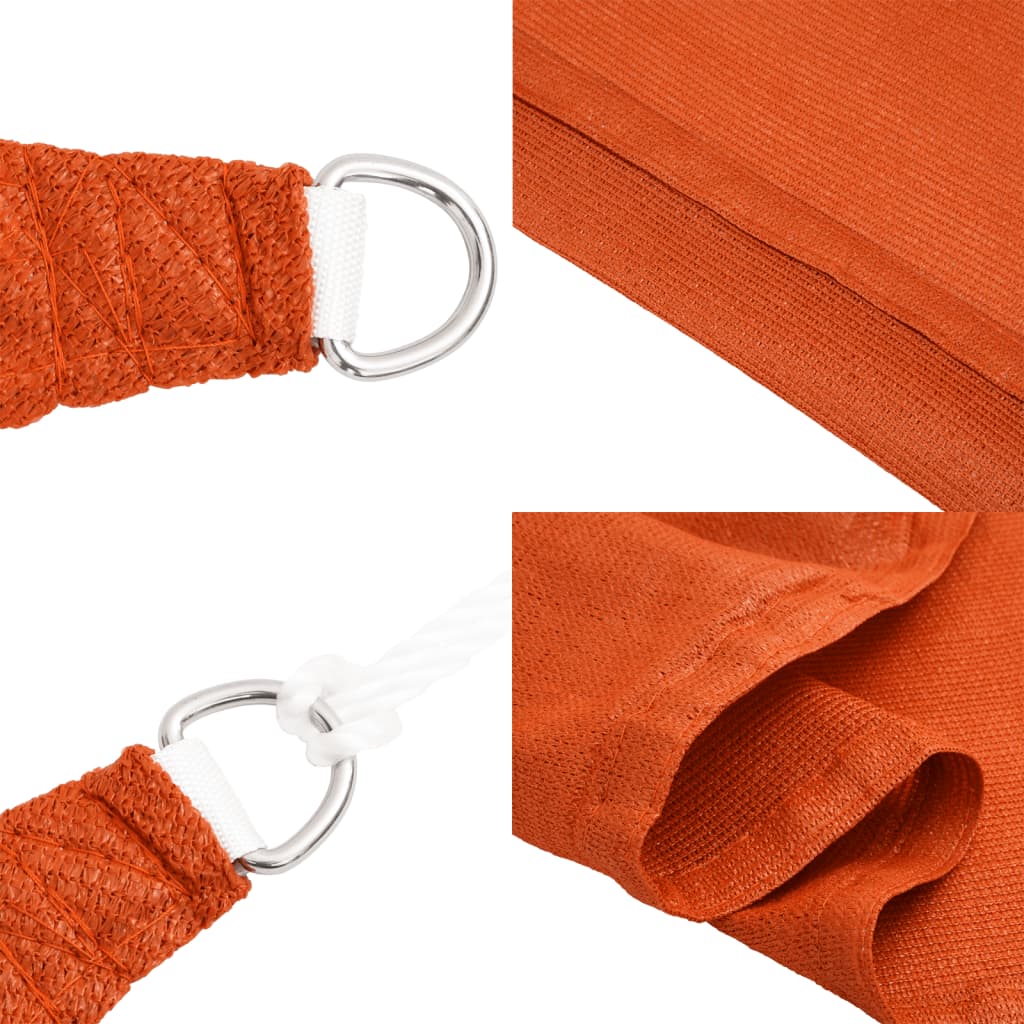 Voile d'ombrage 160 g/m² carré orange 4x4 m PEHD