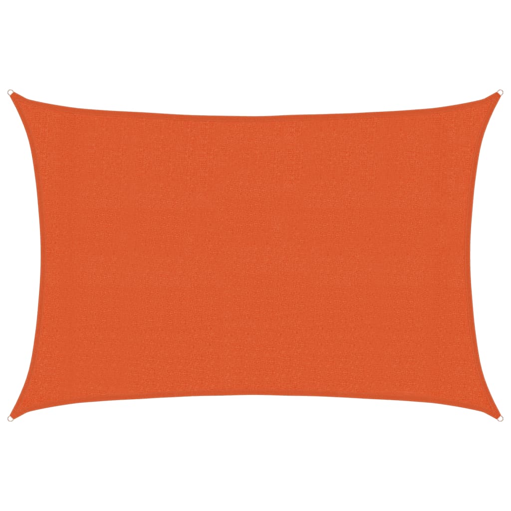 Voile d'ombrage 160 g/m² rectangulaire orange 3x5 m PEHD