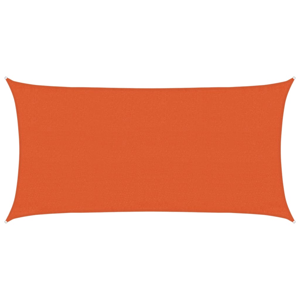 Voile d'ombrage 160 g/m² rectangulaire orange 3x6 m PEHD