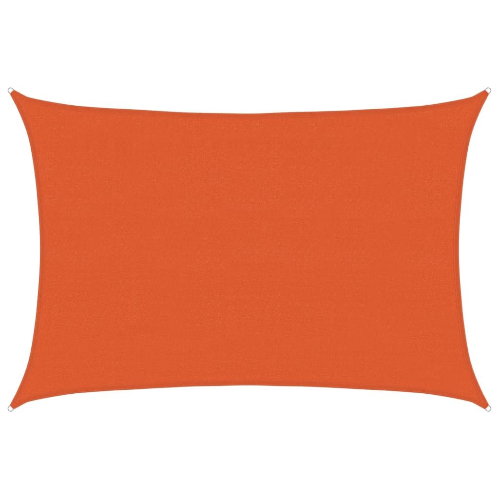 Voile d'ombrage 160 g/m² rectangulaire orange 4x5 m PEHD