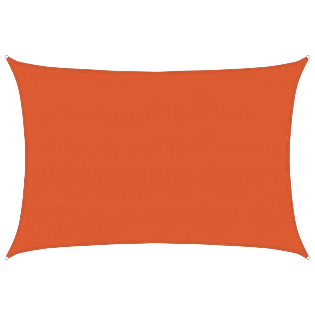 Voile d'ombrage 160 g/m² rectangulaire orange 5x7 m PEHD