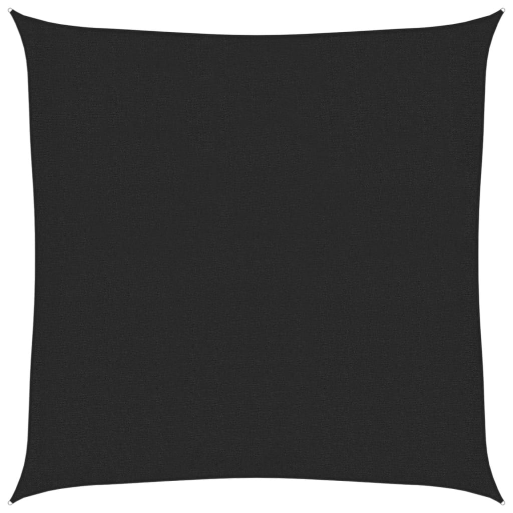 Voile d'ombrage 160 g/m² Noir 2x2 m PEHD