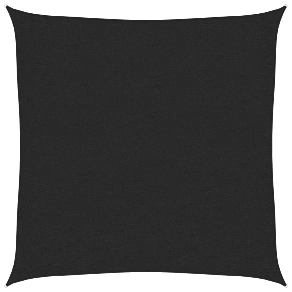 Voile d'ombrage 160 g/m² Noir 3x3 m PEHD