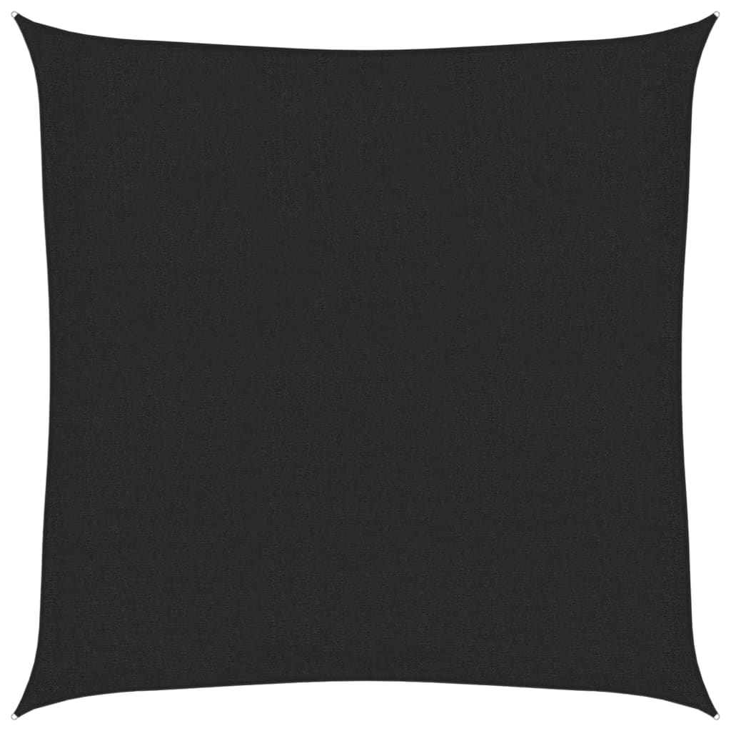 Voile d'ombrage 160 g/m² Noir 3,6x3,6 m PEHD