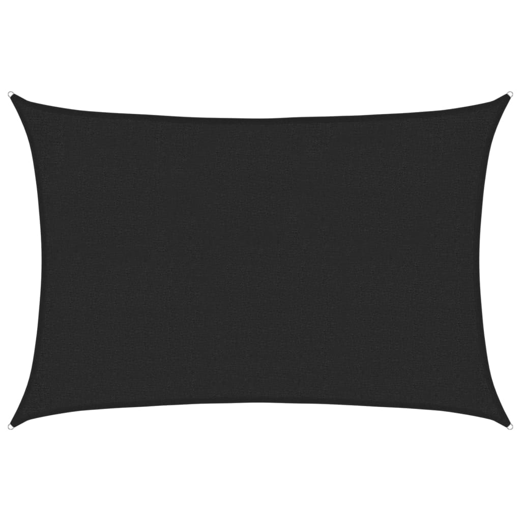 Voile d'ombrage 160 g/m² Noir 2x2,5 m PEHD