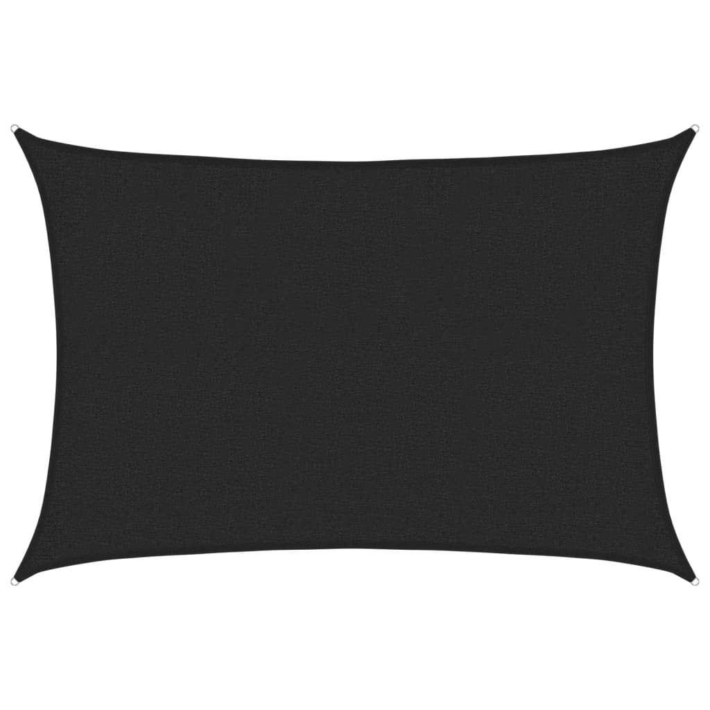 Voile d'ombrage 160 g/m² Noir 2x3 m PEHD