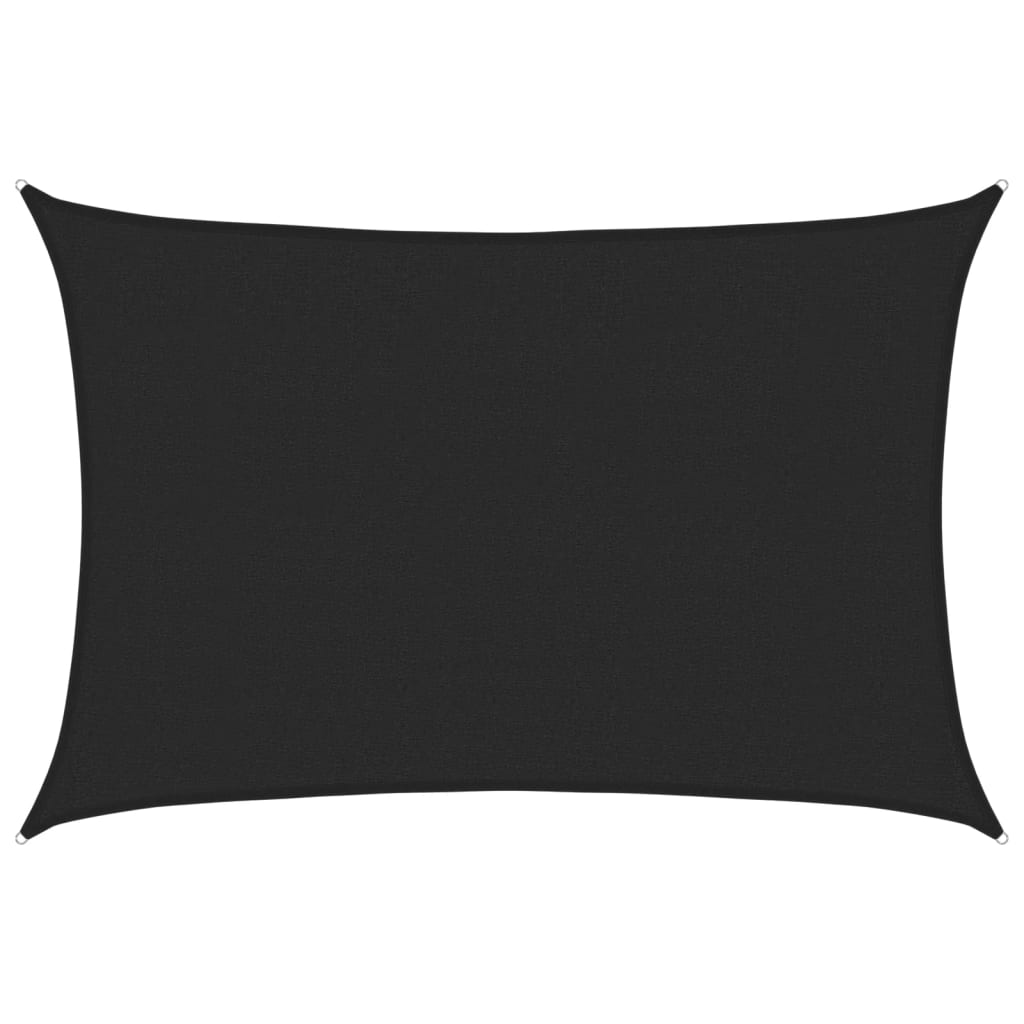 Voile d'ombrage 160 g/m² Noir 2,5x3,5 m PEHD