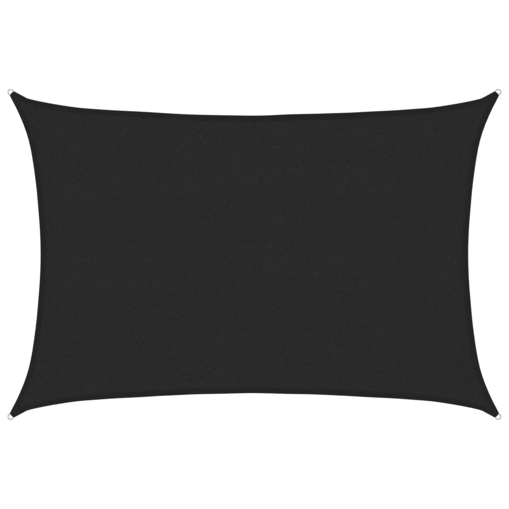 Voile d'ombrage 160 g/m² Noir 2,5x4 m PEHD