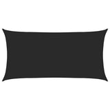 Voile d'ombrage 160 g/m² Noir 2,5x5 m PEHD