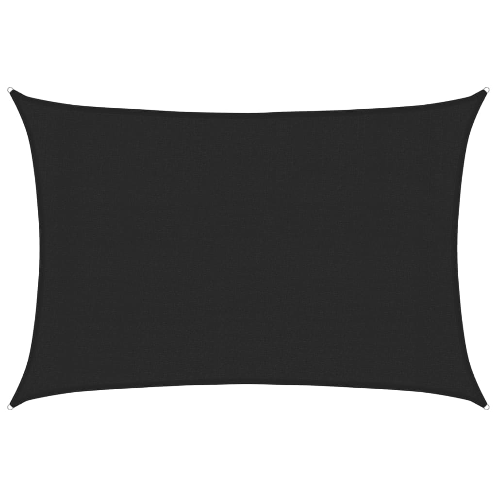 Voile d'ombrage 160 g/m² Noir 3x4 m PEHD