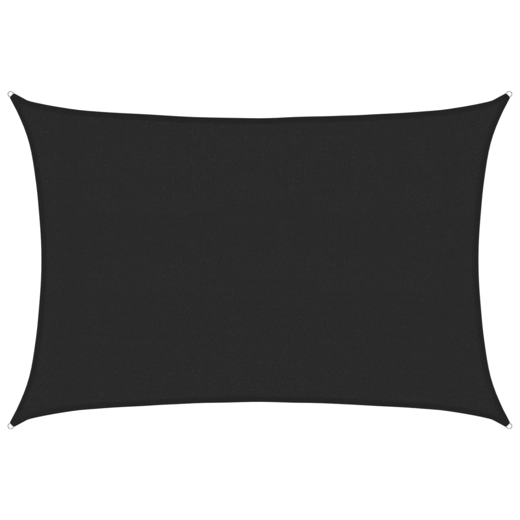 Voile d'ombrage 160 g/m² Noir 3x4,5 m PEHD