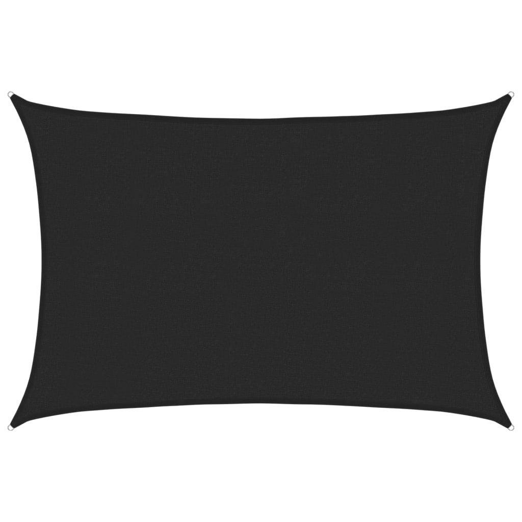 Voile d'ombrage 160 g/m² Noir 3x5 m PEHD