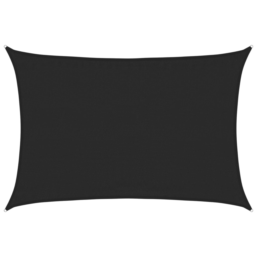 Voile d'ombrage 160 g/m² Noir 3,5x4,5 m PEHD