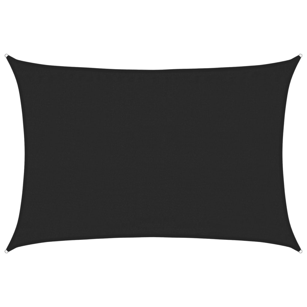 Voile d'ombrage 160 g/m² Noir 3,5x5 m PEHD