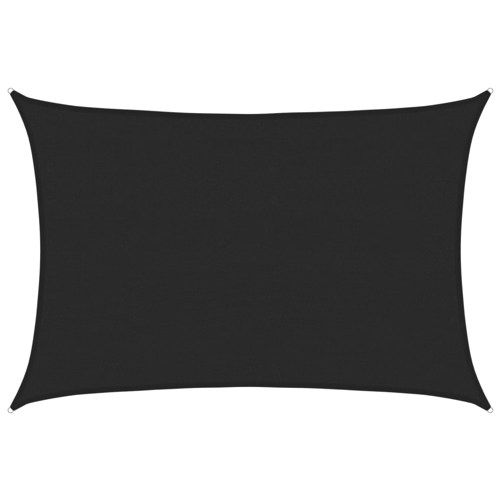 Voile d'ombrage 160 g/m² Noir 4x5 m PEHD