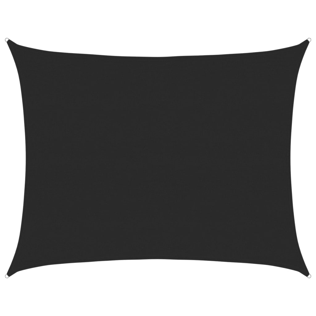 Voile d'ombrage 160 g/m² rectangulaire noir 6x8 m PEHD