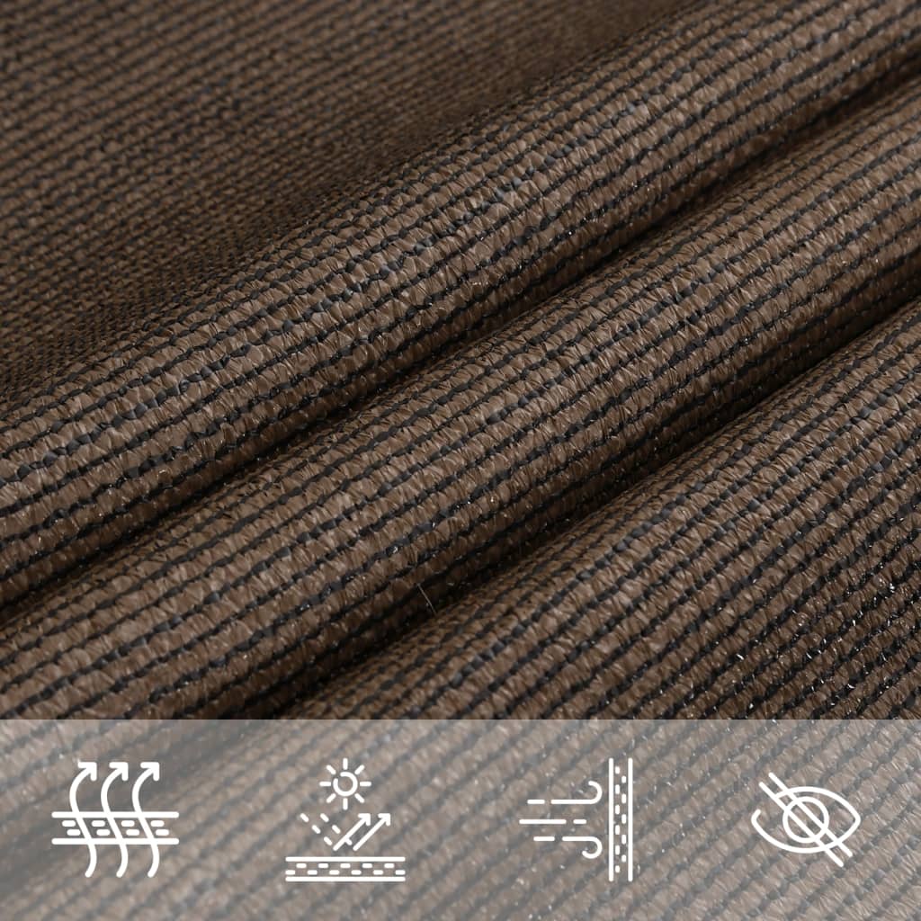 Voile d'ombrage 160 g/m² Marron 2x2 m PEHD