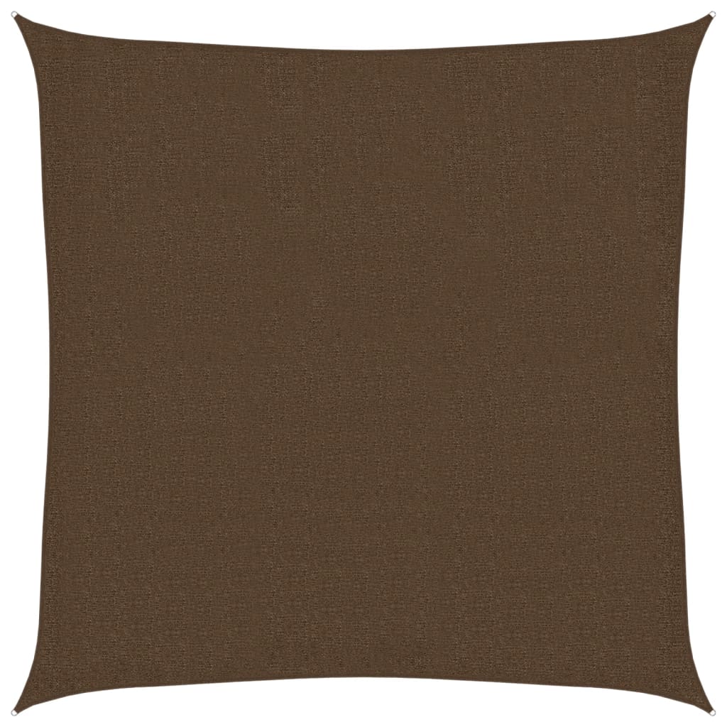 Voile d'ombrage 160 g/m² Marron 2,5x2,5 m PEHD