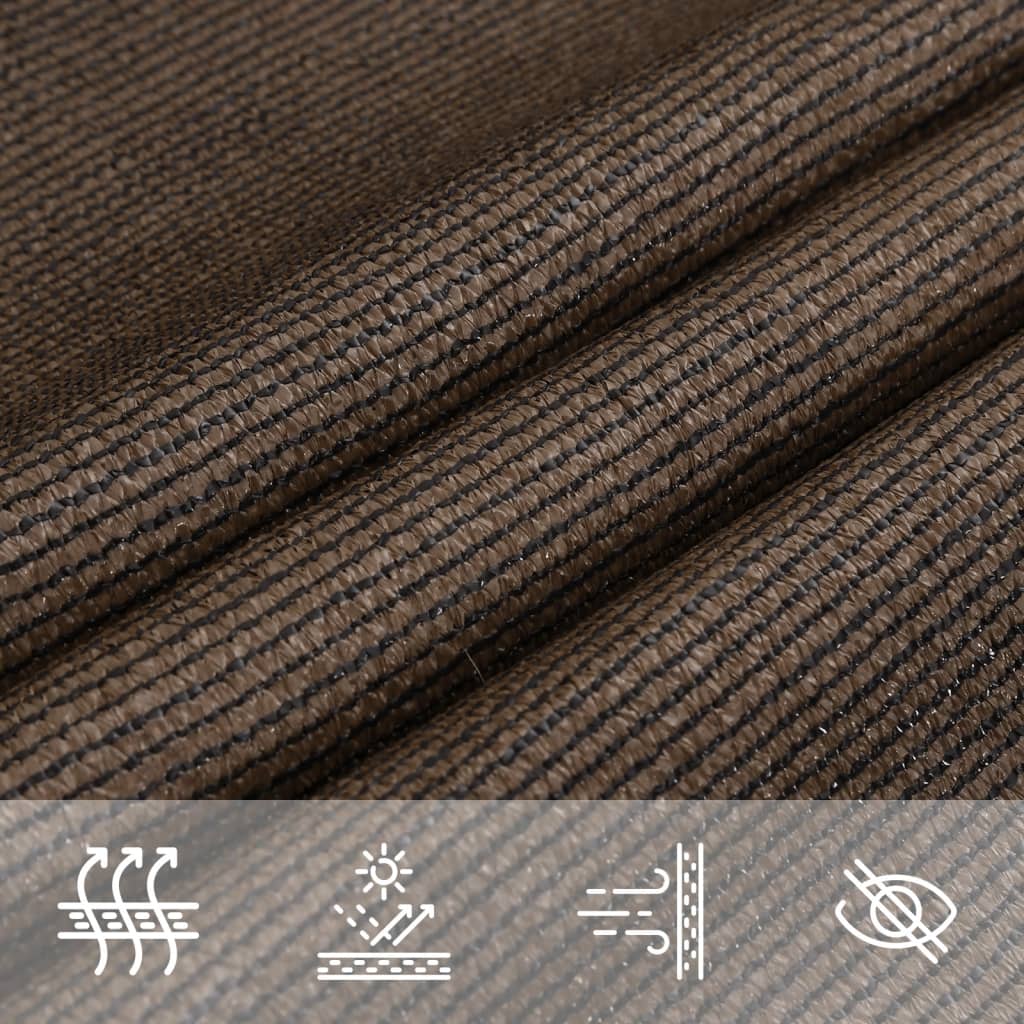 Voile d'ombrage 160 g/m² Marron 2,5x2,5 m PEHD