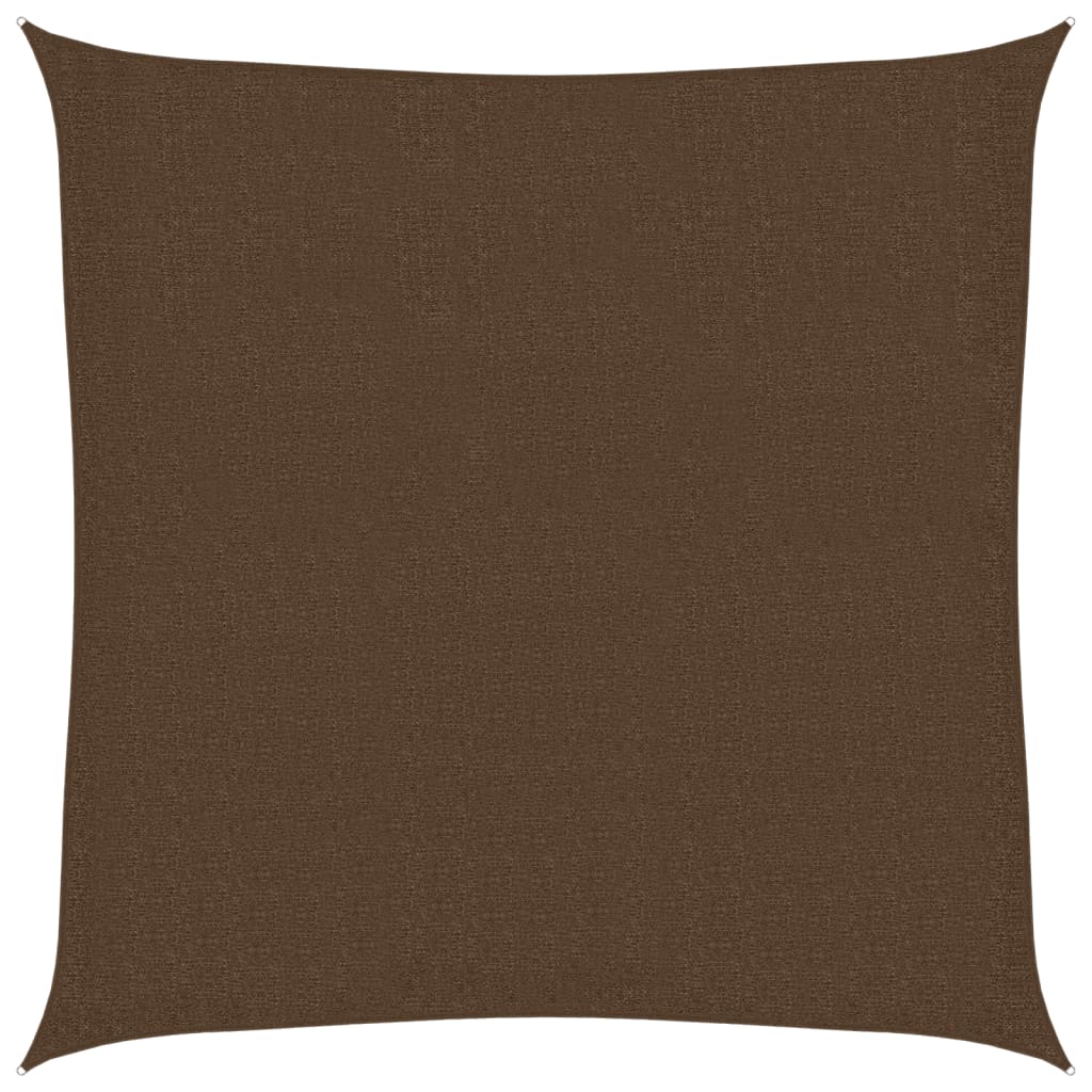 Voile d'ombrage 160 g/m² Marron 3,6x3,6 m PEHD