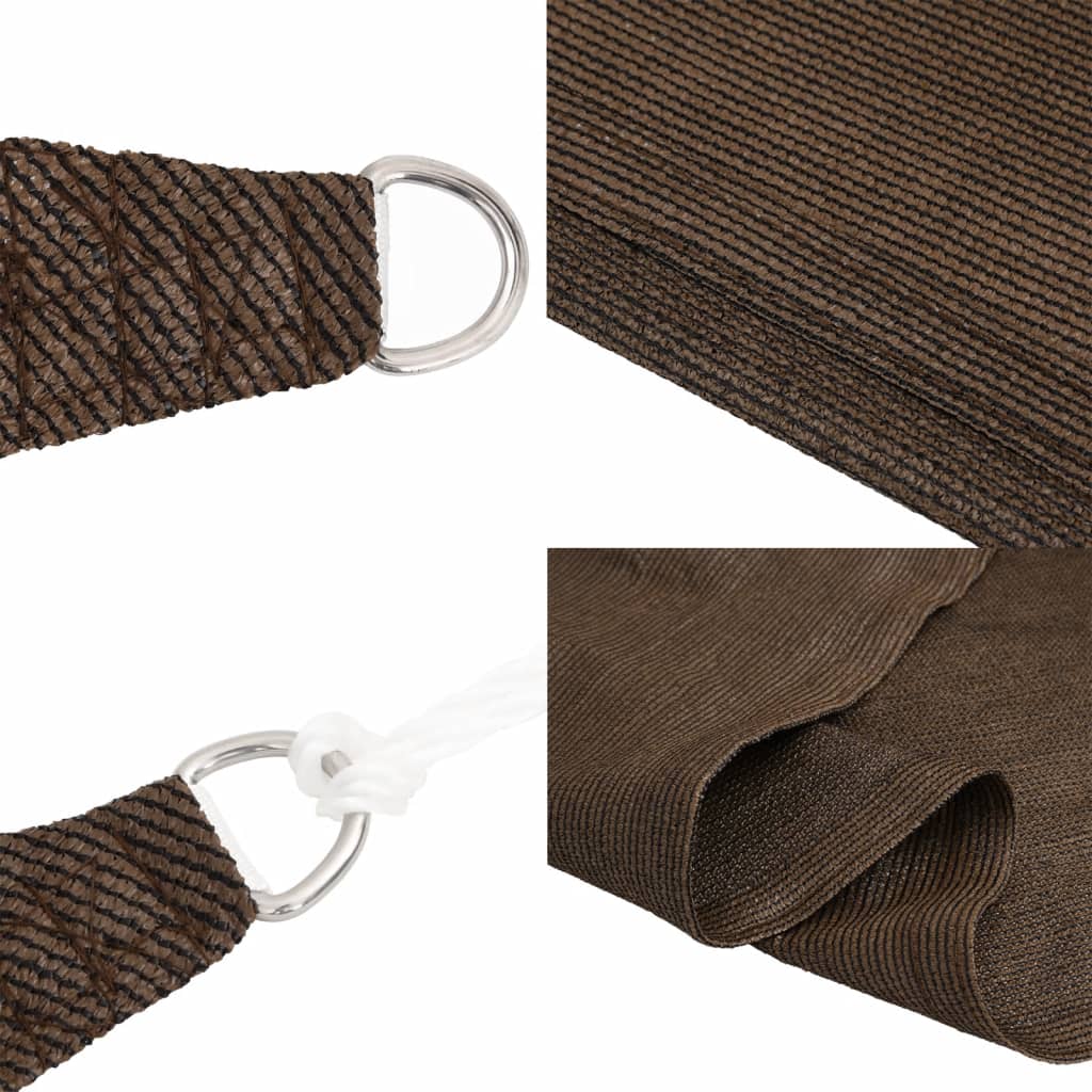 Voile d'ombrage 160 g/m² Marron 4x4 m PEHD